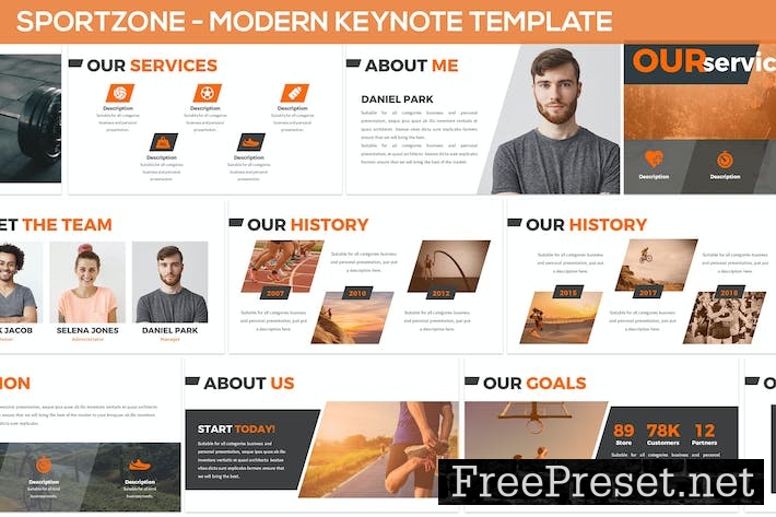 Sportzone - Modern Keynote Template 955YAN