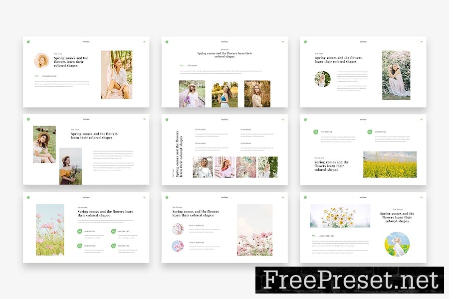 Springo - Flowers Google Slides Template HXFKPT6