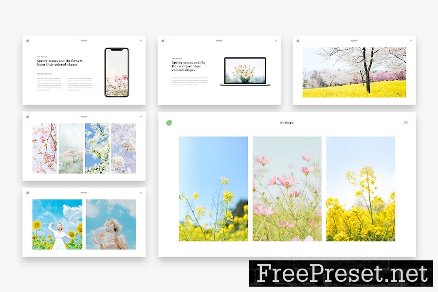 Springo - Flowers Google Slides Template HXFKPT6