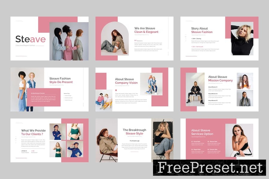 Steave - Fashion Business Google Slides Template B2LNRGQ