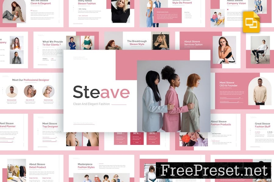 Steave - Fashion Business Google Slides Template B2LNRGQ