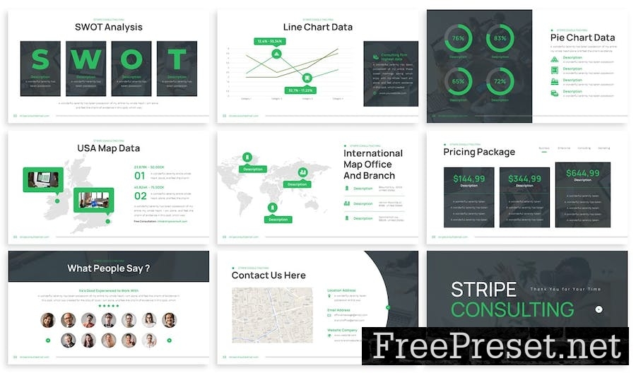 Stripe - Consultant Google Slide Template HXDXKD5