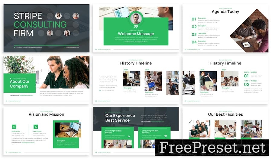 Stripe - Consultant Google Slide Template HXDXKD5