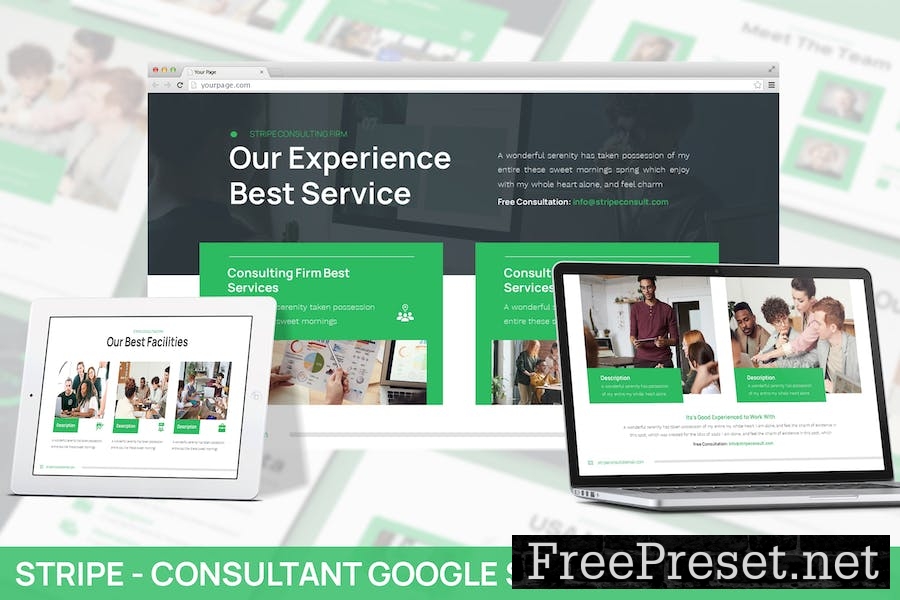 Stripe - Consultant Google Slide Template HXDXKD5