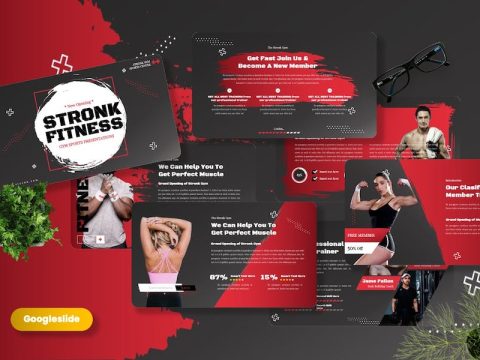 Stronk - Gym Sports Googleslide Templates ECZ9RPM