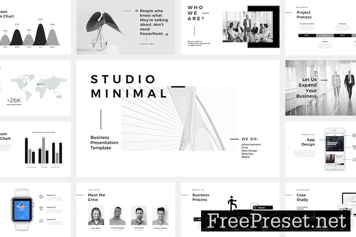 Studio Minimal Presentation Keynote Template R4C3YQ