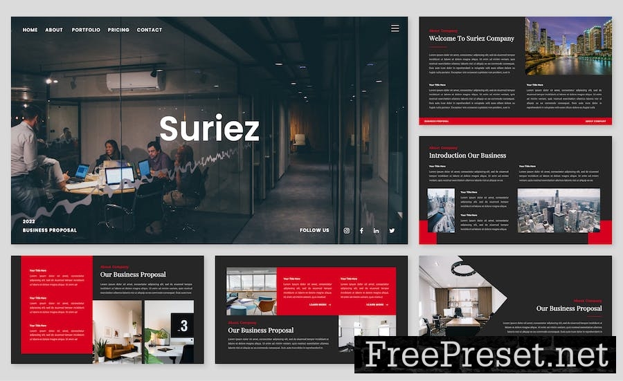 Suriez - Business Proposal Google Slides Template BSC6W5S