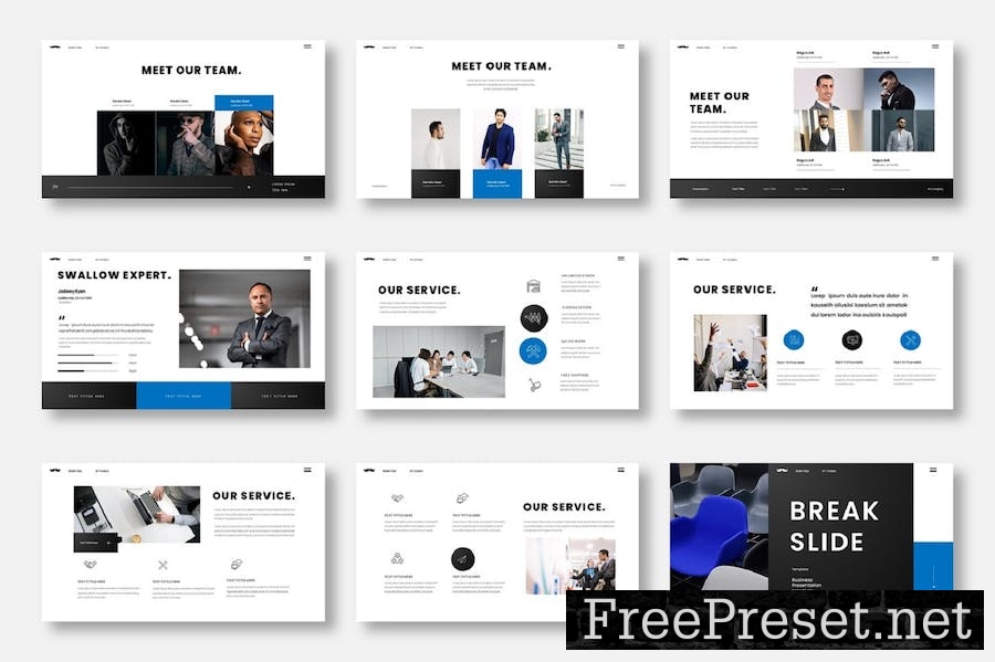 Swallo - Business Google Slide Template T27HXPX