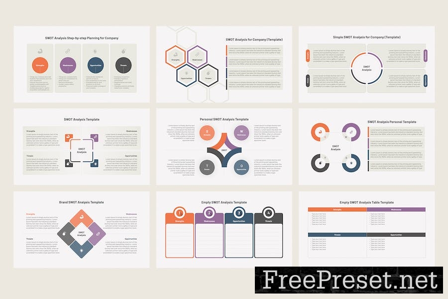 SWOT Analysis Company and Personal Google Slides 4BYL5DK