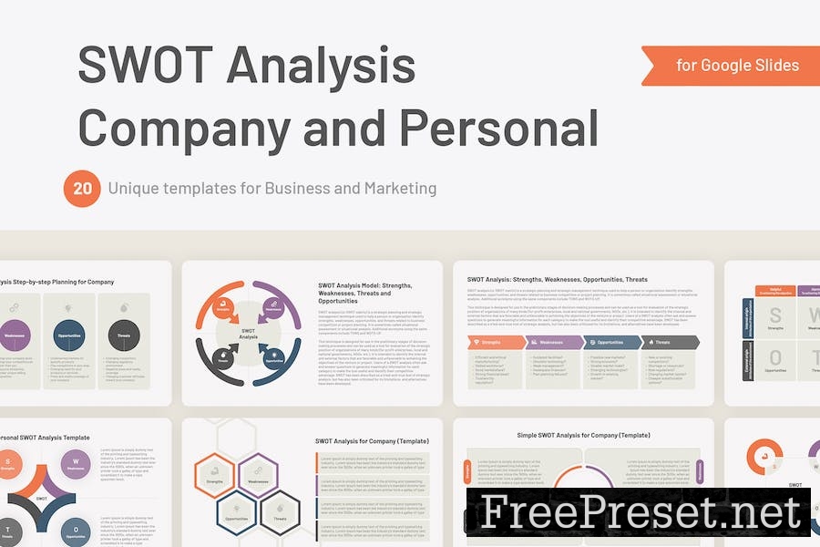 SWOT Analysis Company and Personal Google Slides 4BYL5DK