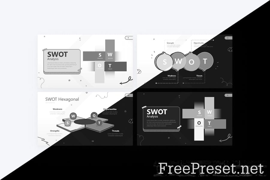 SWOT infographic Doodle Google Slides Template HC28QPJ