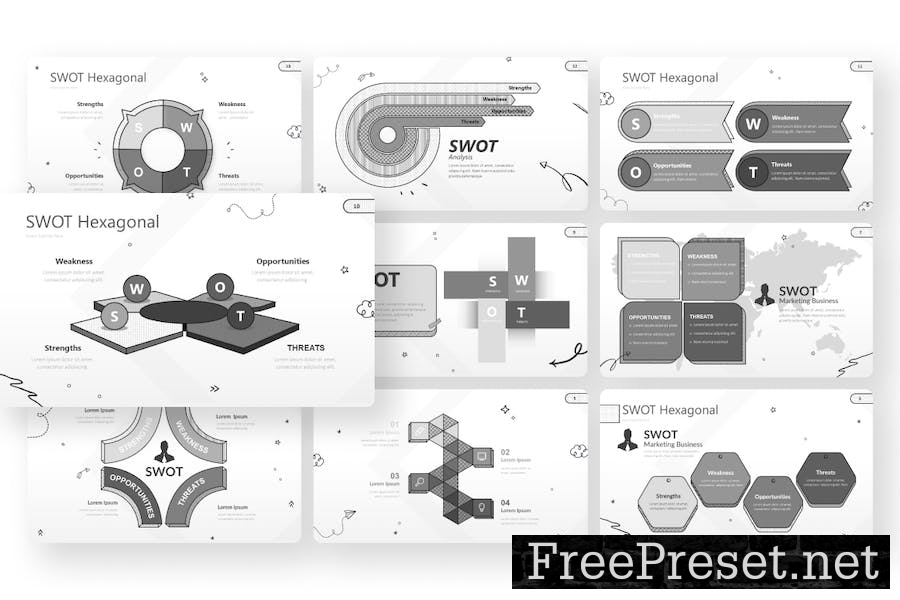 SWOT infographic Doodle Google Slides Template HC28QPJ