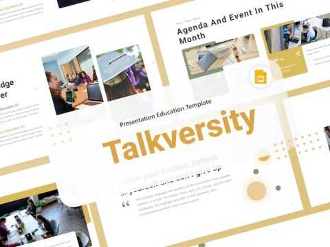 Talkversity Orange Modern Education Google Slides 4FLX4NW