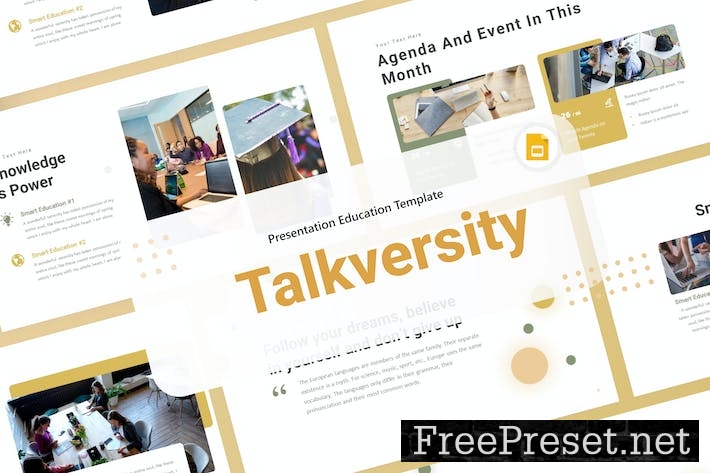 Talkversity Orange Modern Education Google Slides 4FLX4NW