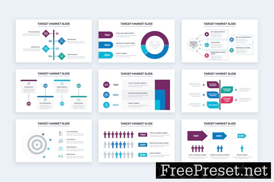 Target Market Keynote Infographics EVTADUU