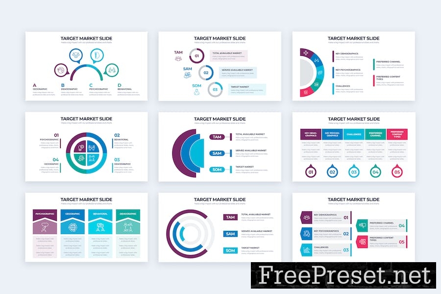 Target Market Keynote Infographics EVTADUU