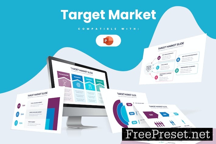 Target Market PowerPoint Infographics REWPSZ6