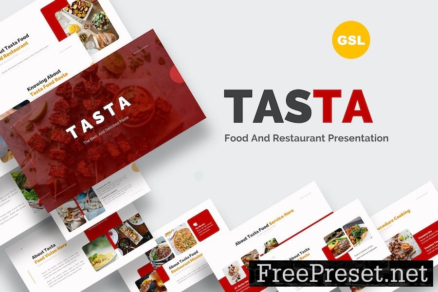 Tasta - Food And Restaurant Google Slides CERYGE6