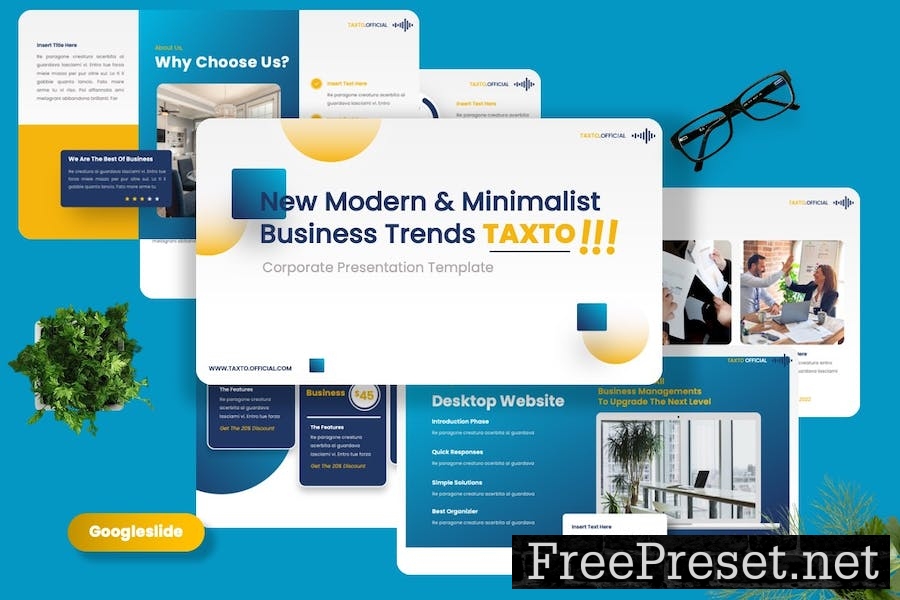 Taxto - Corporate Googleslide Template 5X7QDZ6