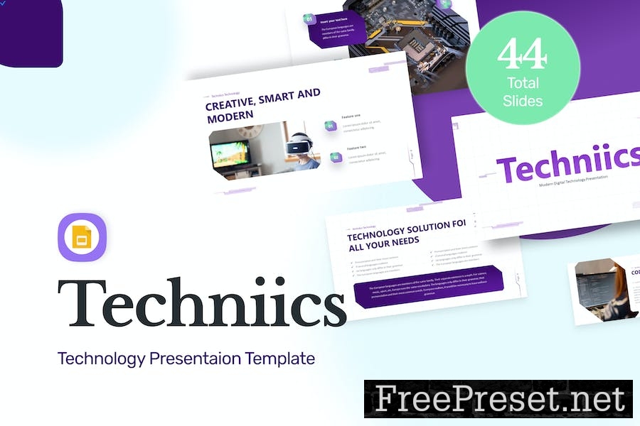 Techniics Technology Google Slides Template BLG7N22