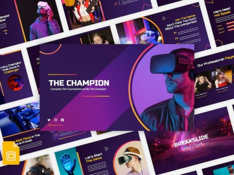 The Champion - Esport Game Google Slide Template ZEJFDCK