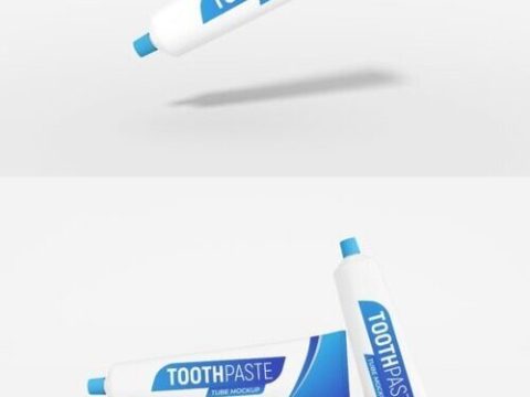 Tooth Paste Tube Branding Mockup Set