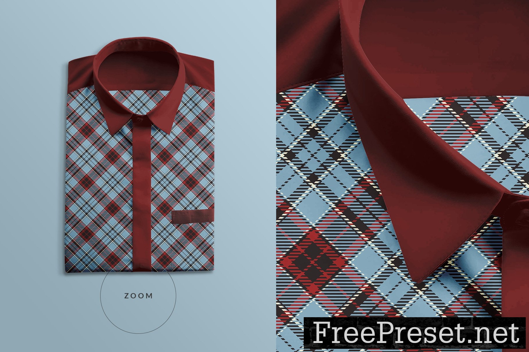 Top-view Male Folded Shirt Mockup 4366092