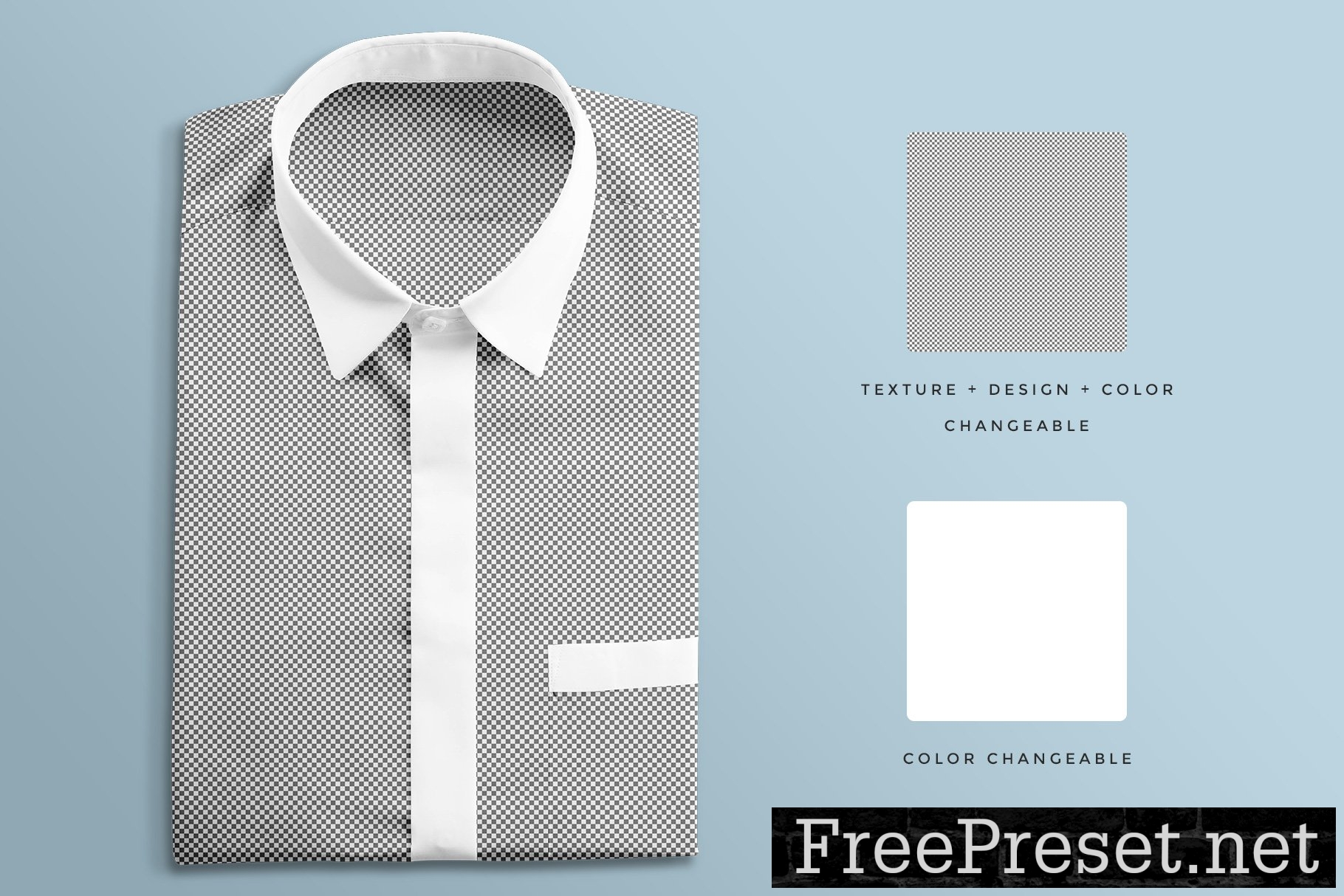 Top-view Male Folded Shirt Mockup 4366092