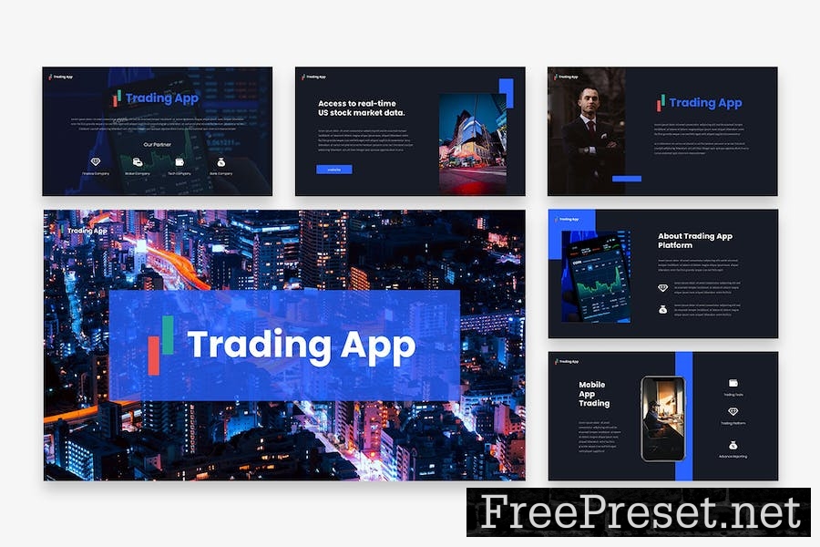 TradingApp - Investment Google Slides Template SHALPQX