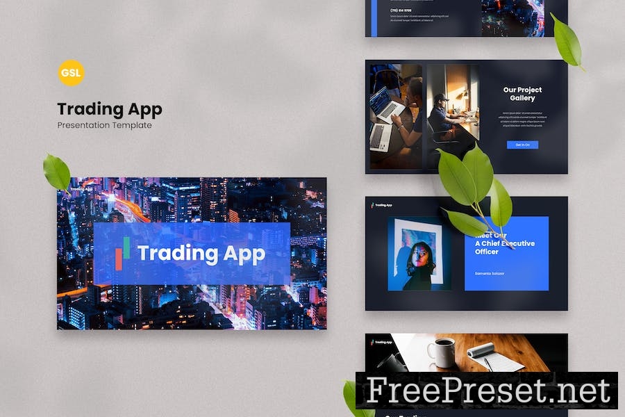 TradingApp - Investment Google Slides Template SHALPQX