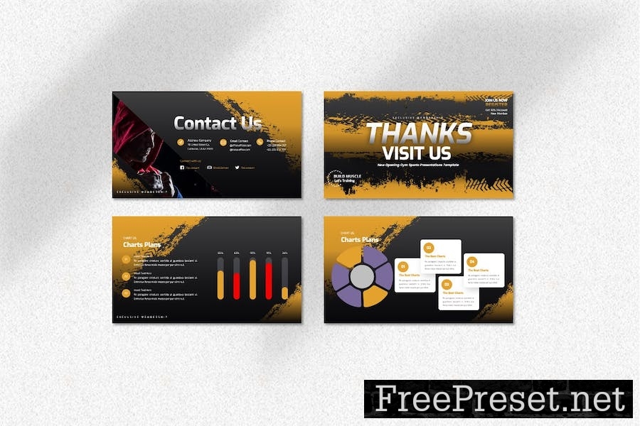 Traixa - Gym Sport Googleslide Templates N7FHJGC