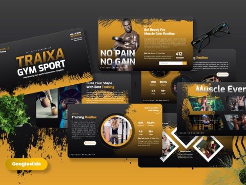 Traixa - Gym Sport Googleslide Templates N7FHJGC