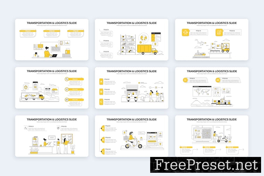 Transportation & Logistics PowerPoint Infographics 6FRFFWH