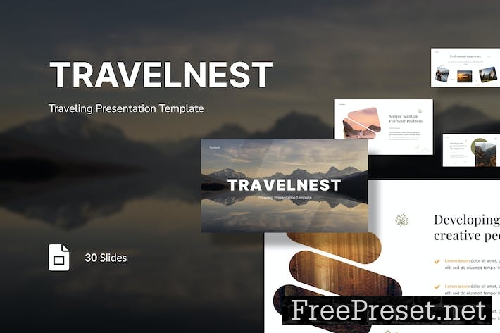 Travelnest - Travelling Presentation Google Slides DWNM9SU