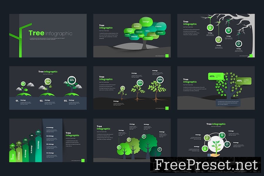 Tree Infographic Google Slides Templates 53PBWDU