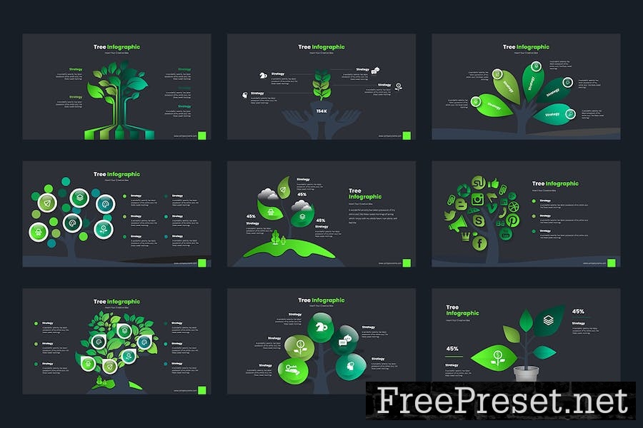 Tree Infographic Google Slides Templates 53PBWDU