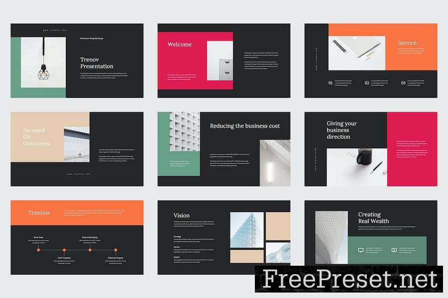 Trenov - Minimal Business Google Slides Template N7G46E5