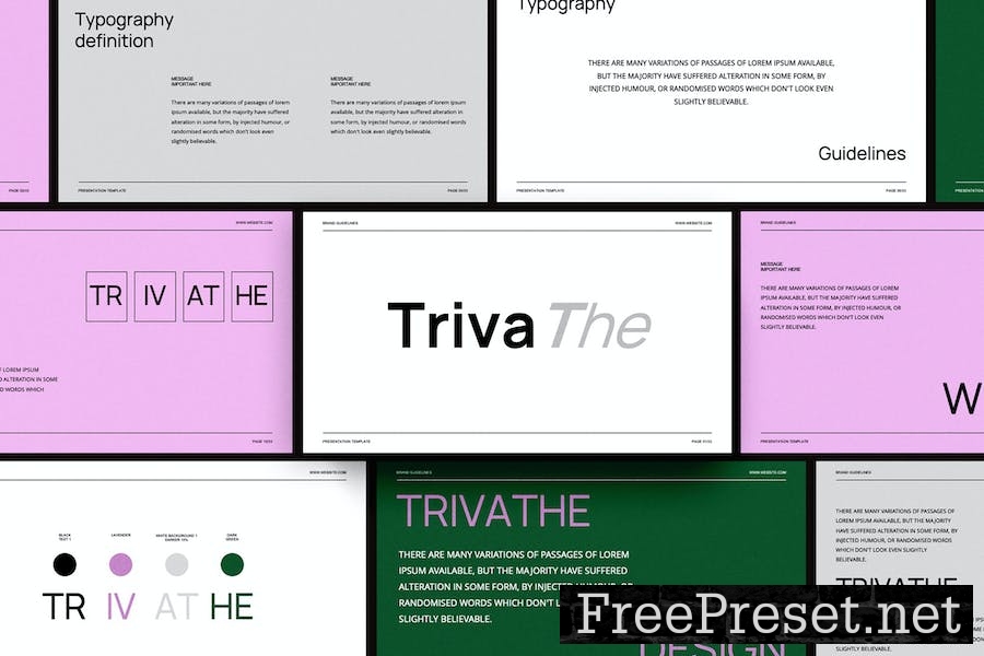 Trivathe - Brand Guideline Keynote Template JS2T8YW