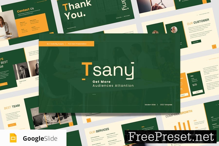 Tsany - Google Slide Pitch Deck D76BBJW