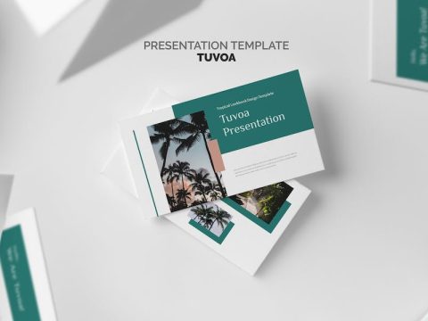 Tuvoa : Tropical Lookbook Google Slides Template VMXAKWB