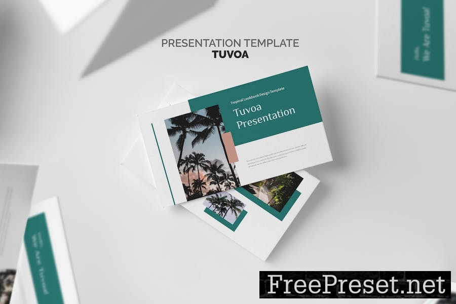 Tuvoa : Tropical Lookbook Google Slides Template VMXAKWB