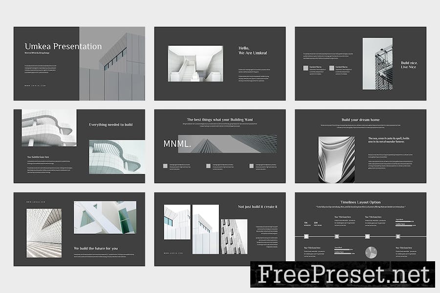 Umkea : Minimalist Building Google Slides