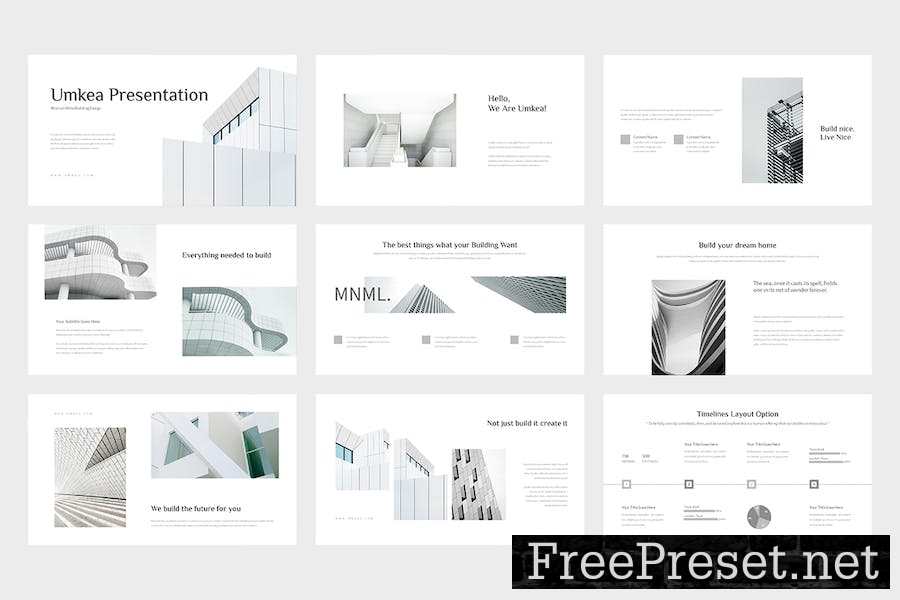 Umkea : Minimalist Building Google Slides