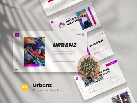 Urbanz - Urban Graffiti Art Google Slides Template EWF5SKN