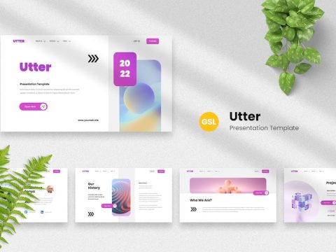 Utter - Creative Business Google Slides Template XES4635