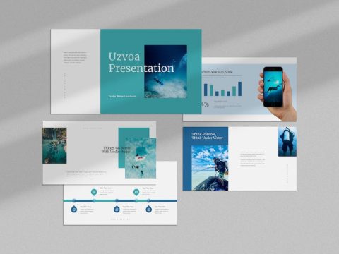 Uzvoa : Underwater Lookbook Google Slides Template 48PC24J