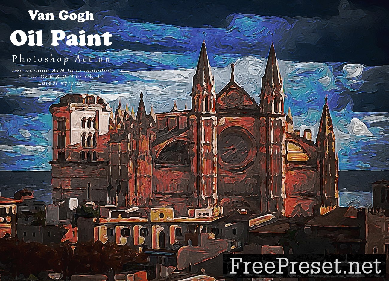 Van Gogh Oil Paint Photoshop Action 7822916