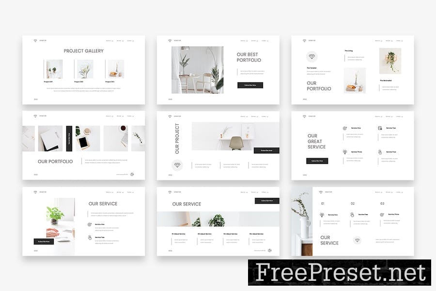 Venator - The Minimalist Google Slides Template 5V62BU5