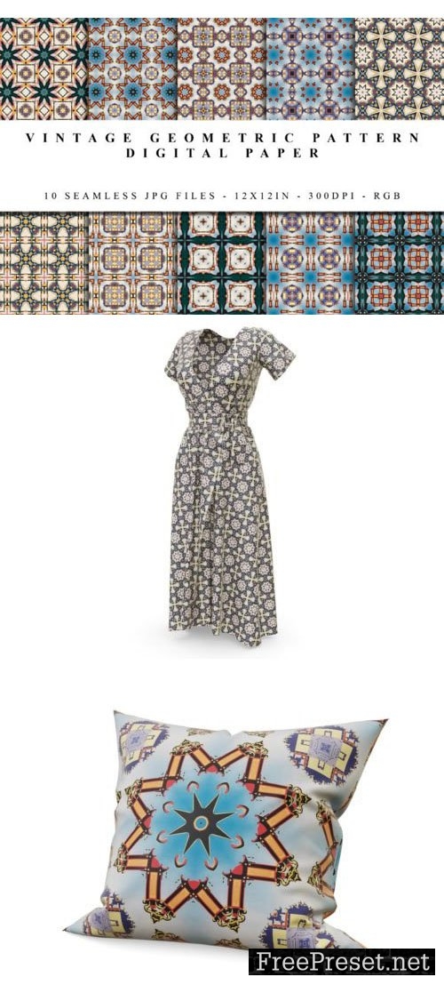 Vintage Geometric Patterns Collection