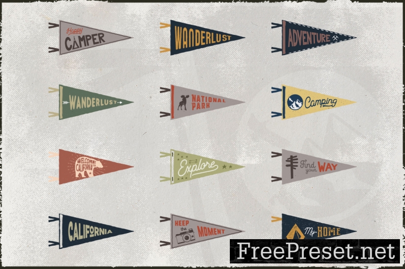 Vintage Pennants Set | Part 2